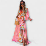 Maren | Printed Button-Front Maxi Dress