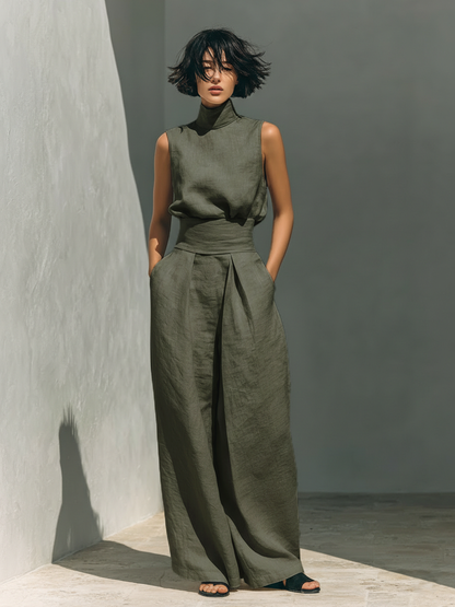 Trouser set shown in a second colourway