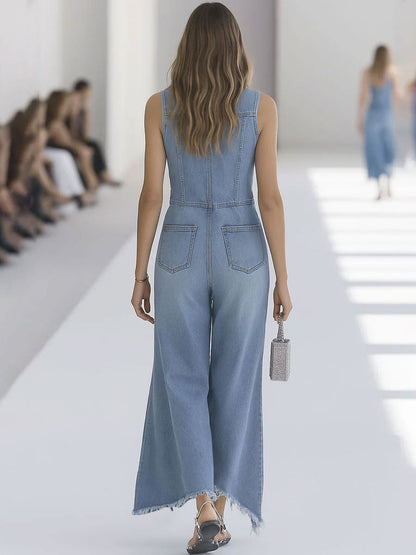 Andromeda | Sleeveless Wide Leg Jumpsuit