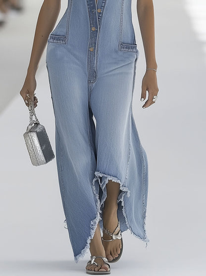 Andromeda | Sleeveless Wide Leg Jumpsuit