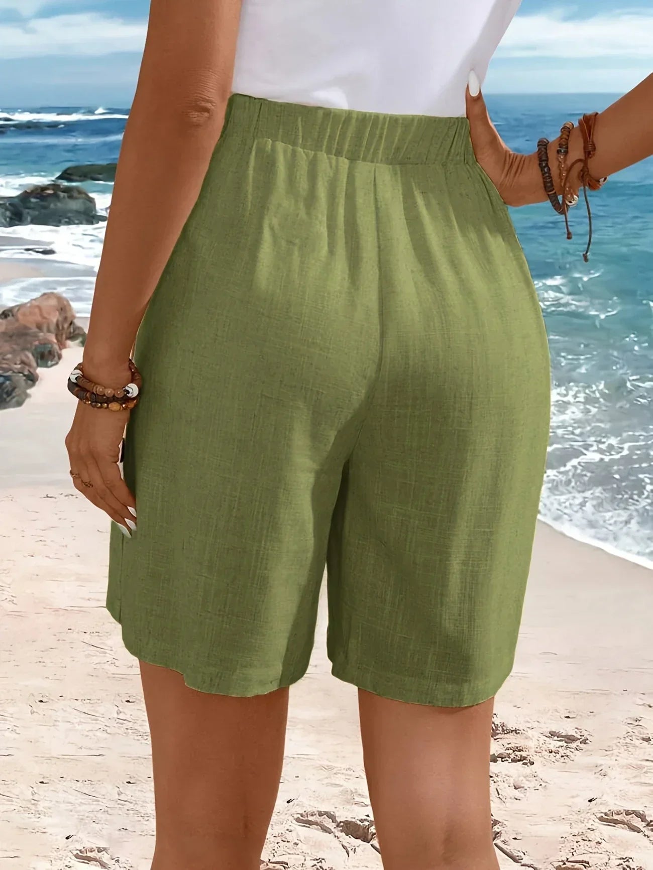 Marielle | Side Button Summer Shorts