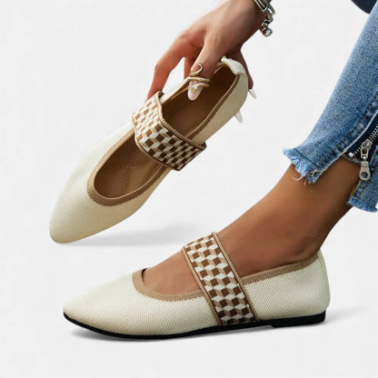 Isolde | Pointed Knit Comfort Flats