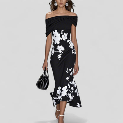 Isla | Floral Ruffle Midi Dress