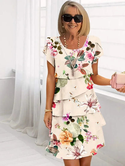 Seraphina | Ruffled Floral Mini Dress