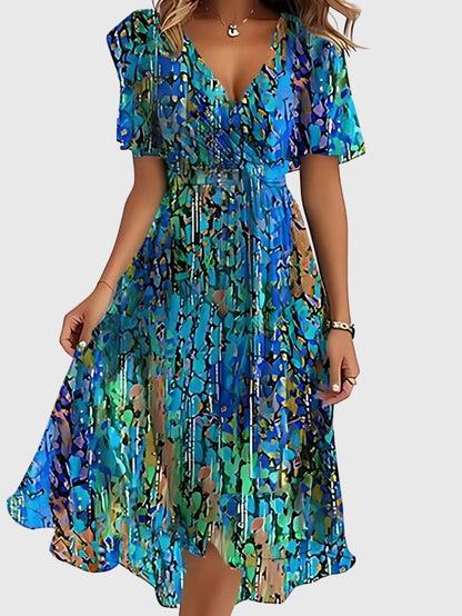 Marina | Printed Summer Midi Dress