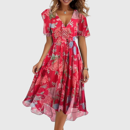 Catalina | Floral Wrap Midi Dress