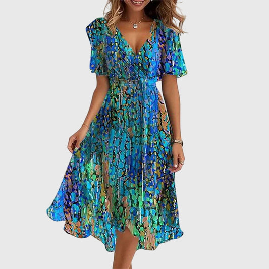 Catalina | Floral Wrap Midi Dress