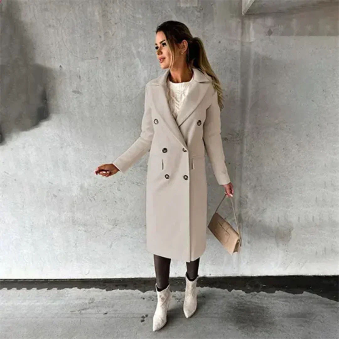 Trench coat shown from the side