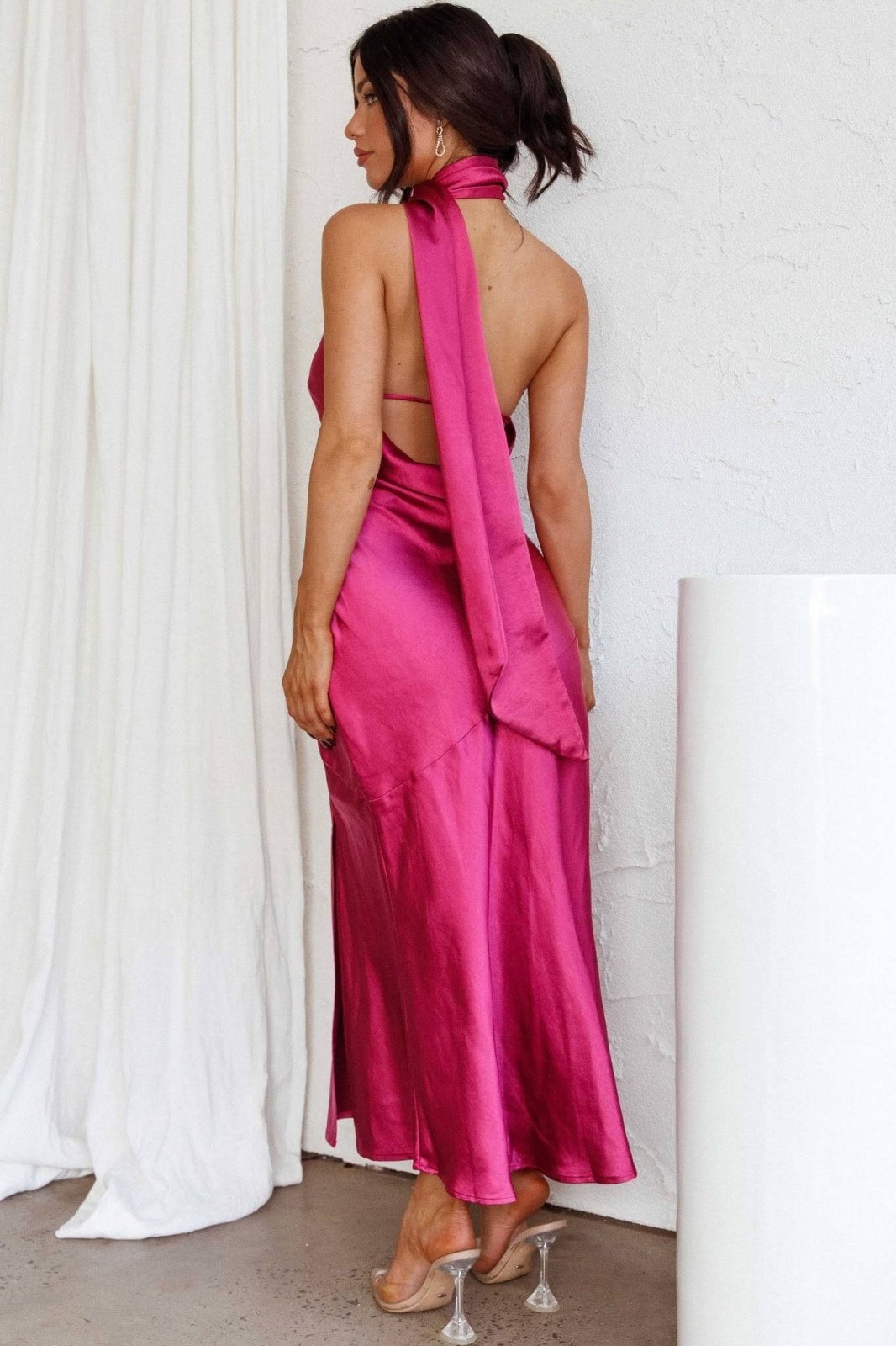 Chloe | Halter Neck Midi Dress