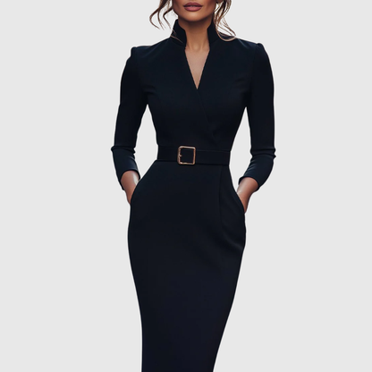 Maeve | Belted Wrap Midi Dress