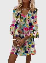 Elviera | Floral V-Neck Mini Dress