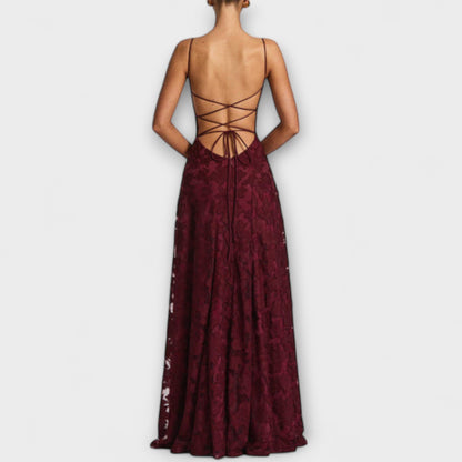 Clara | Lace Floral Maxi Dress