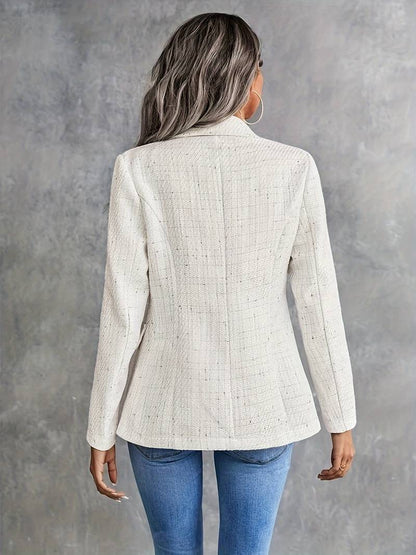 Blazer showing the lapels and button front