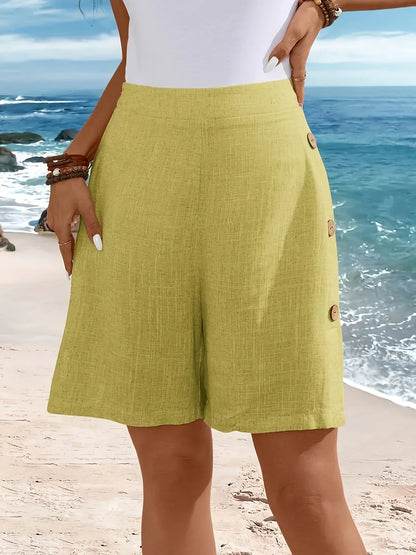 Marielle | Side Button Summer Shorts