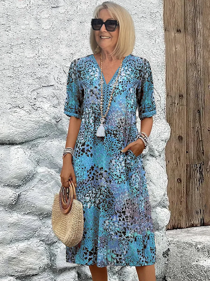 Mira | Colourful Printed Midi Dress