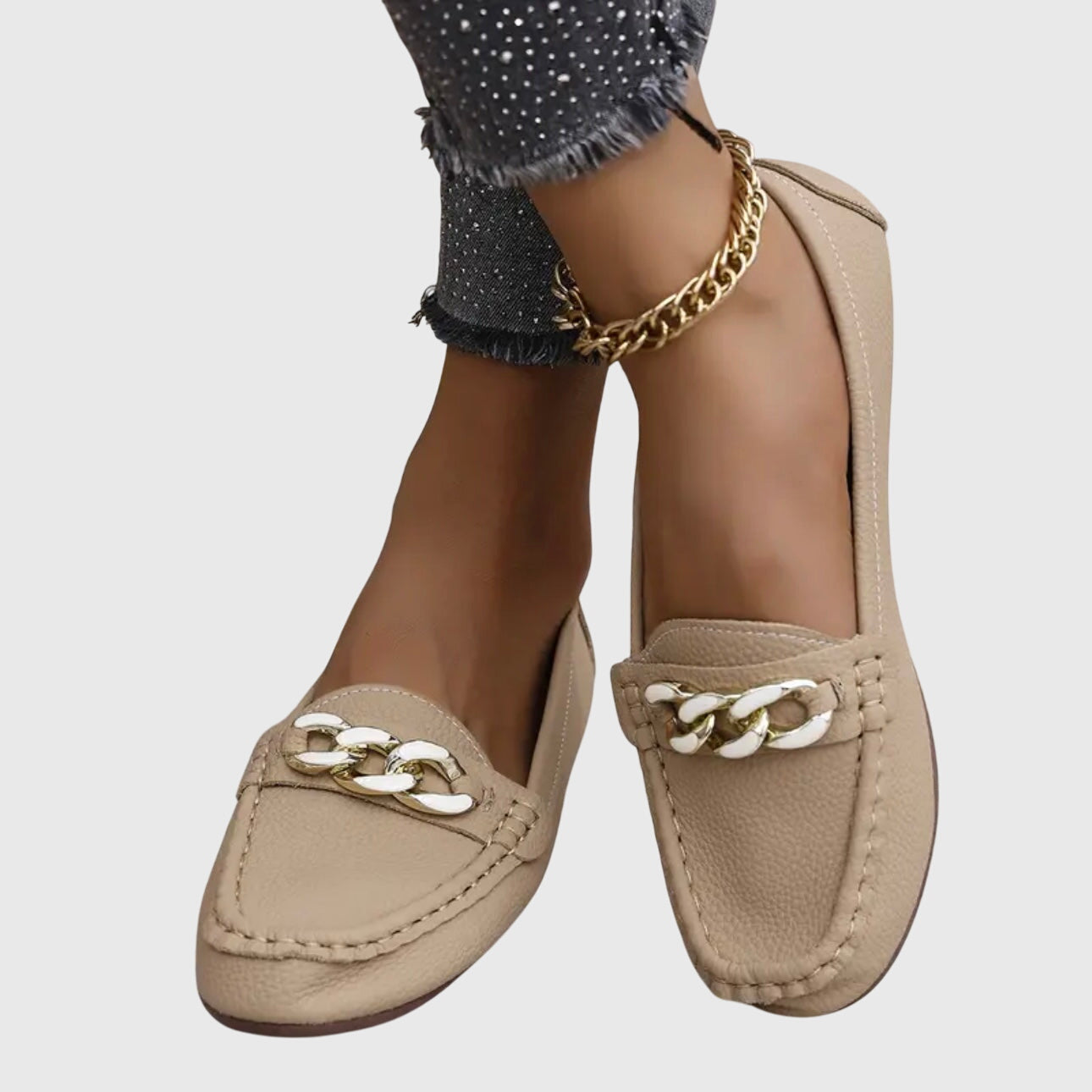 Delphine | Gold-Chain Loafers