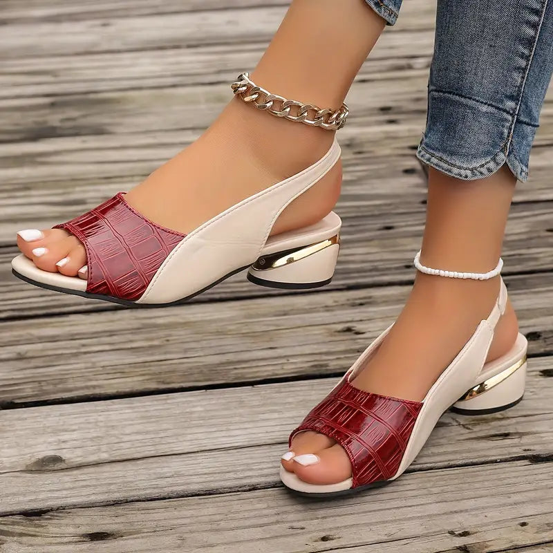 Rosemarie | Slingback Block Heel Sandals