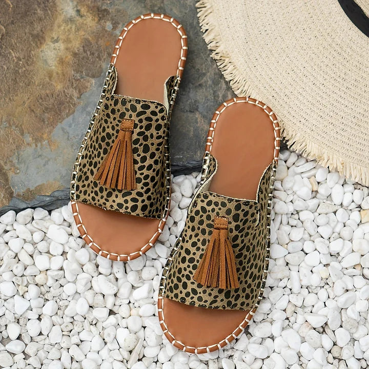 Noémie | Tasseled Slide Sandals