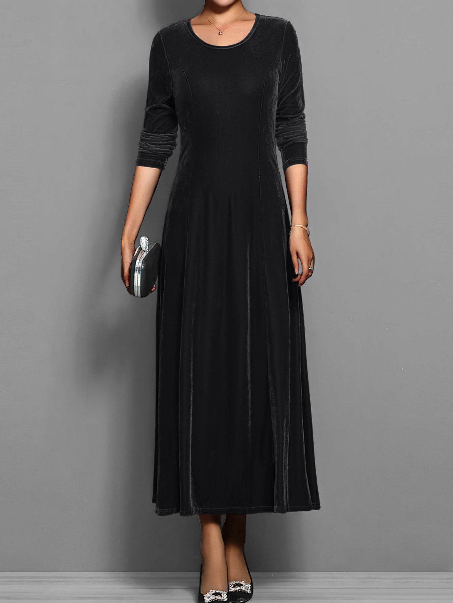 Adelheid | Soft A-Line Velvet Dress