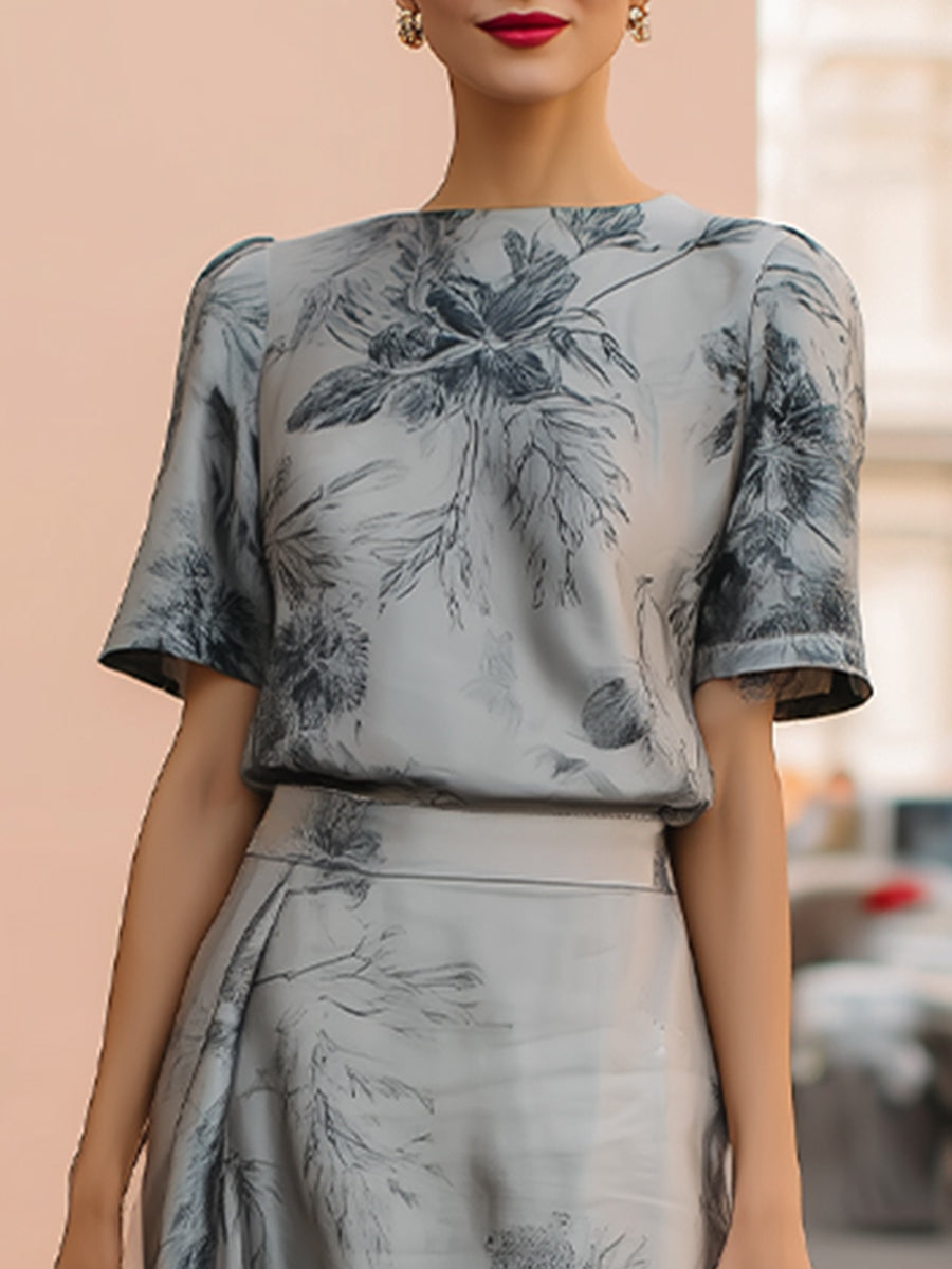 Sigrid | Floral Top & Maxi Skirt Set