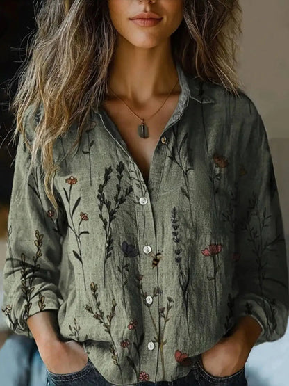 Nella | Botanical Button-Down Shirt