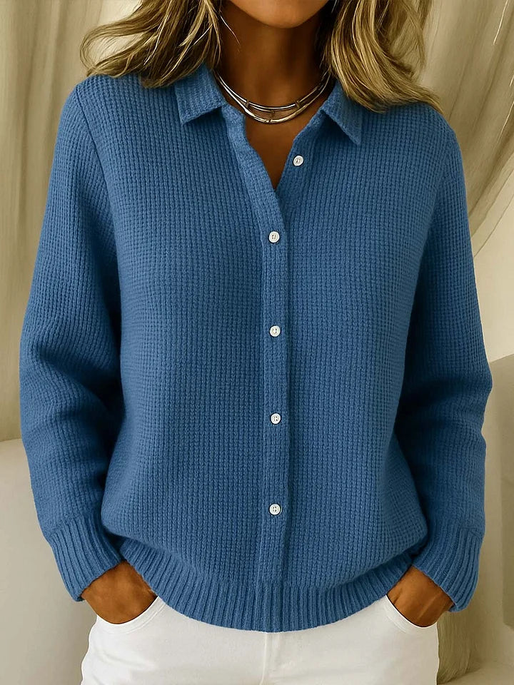 Longline cardigan shown in a third colourway