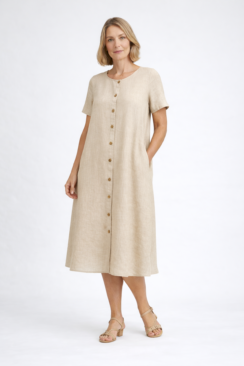 Noa | Button Midi Dress