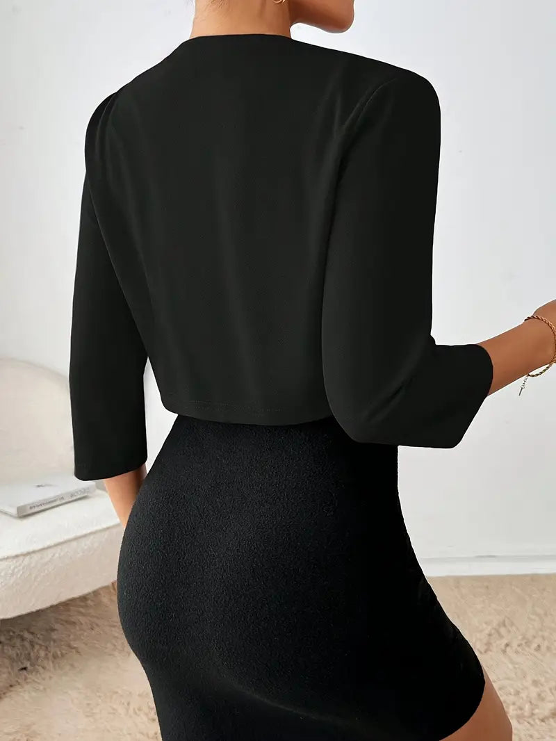 Karin | Open-Front Cropped Blazer