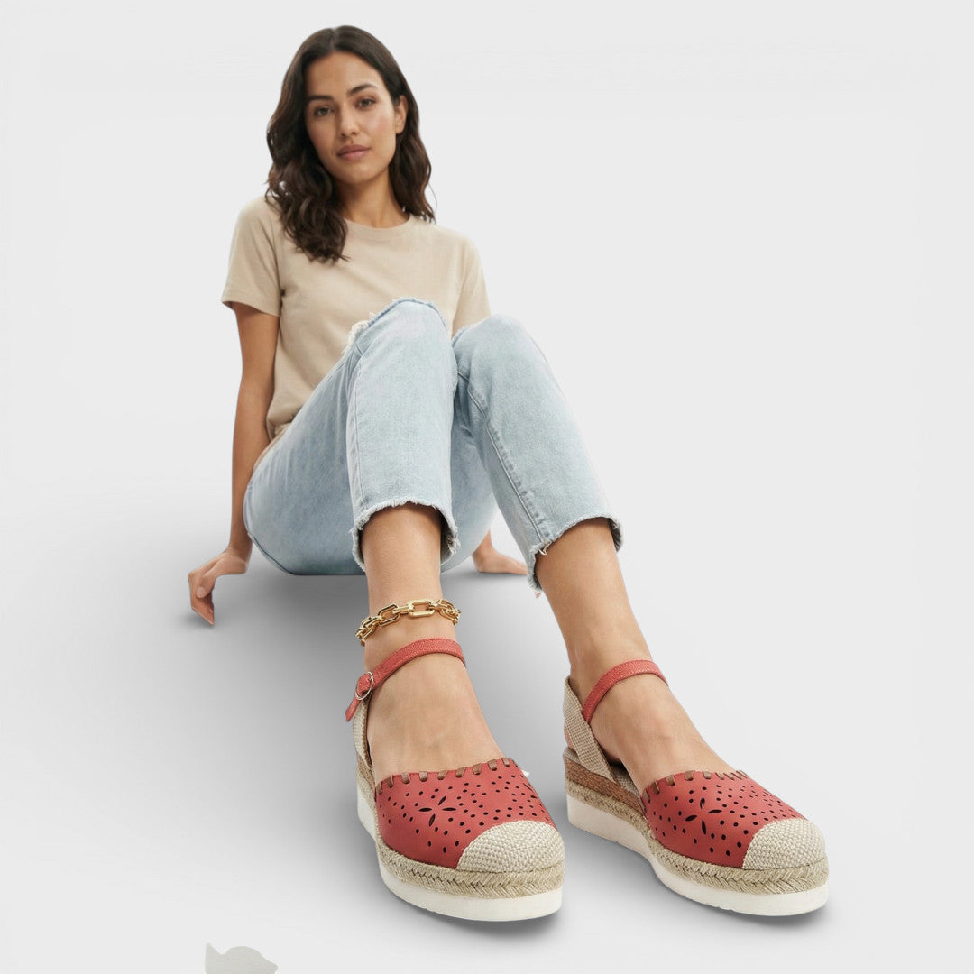 Lobke | Woven Wedge Espadrilles