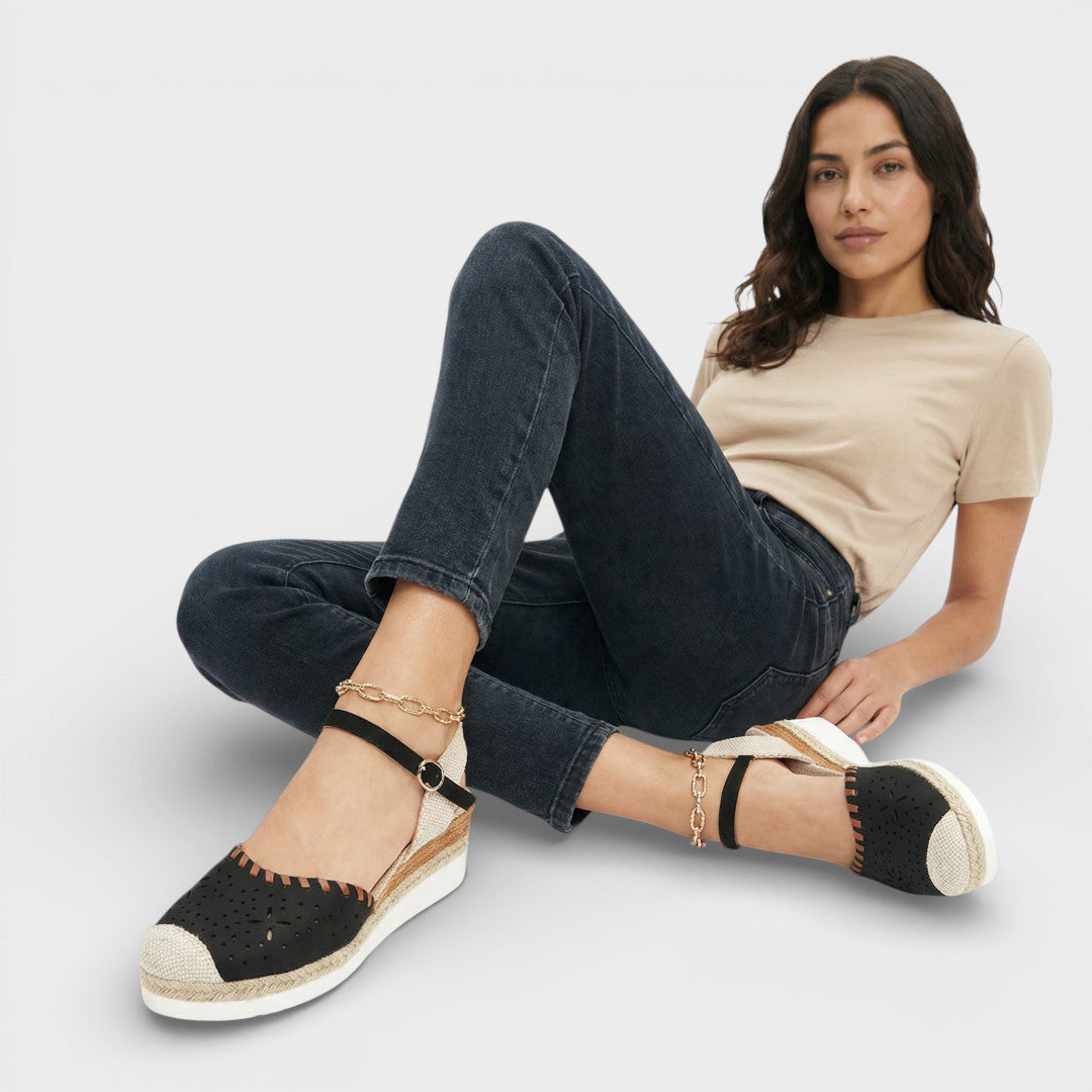 Lobke | Woven Wedge Espadrilles