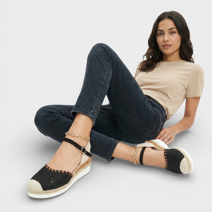 Lobke | Woven Wedge Espadrilles
