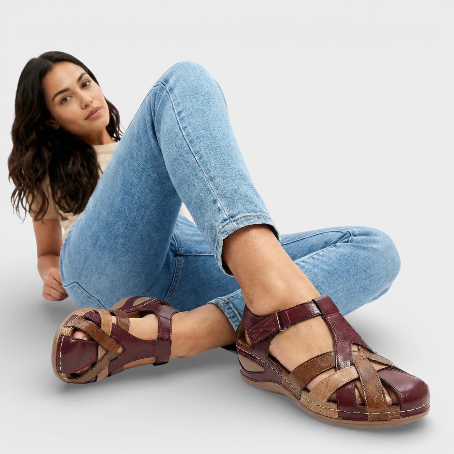 Nadia | Closed-Toe Strappy Sandals