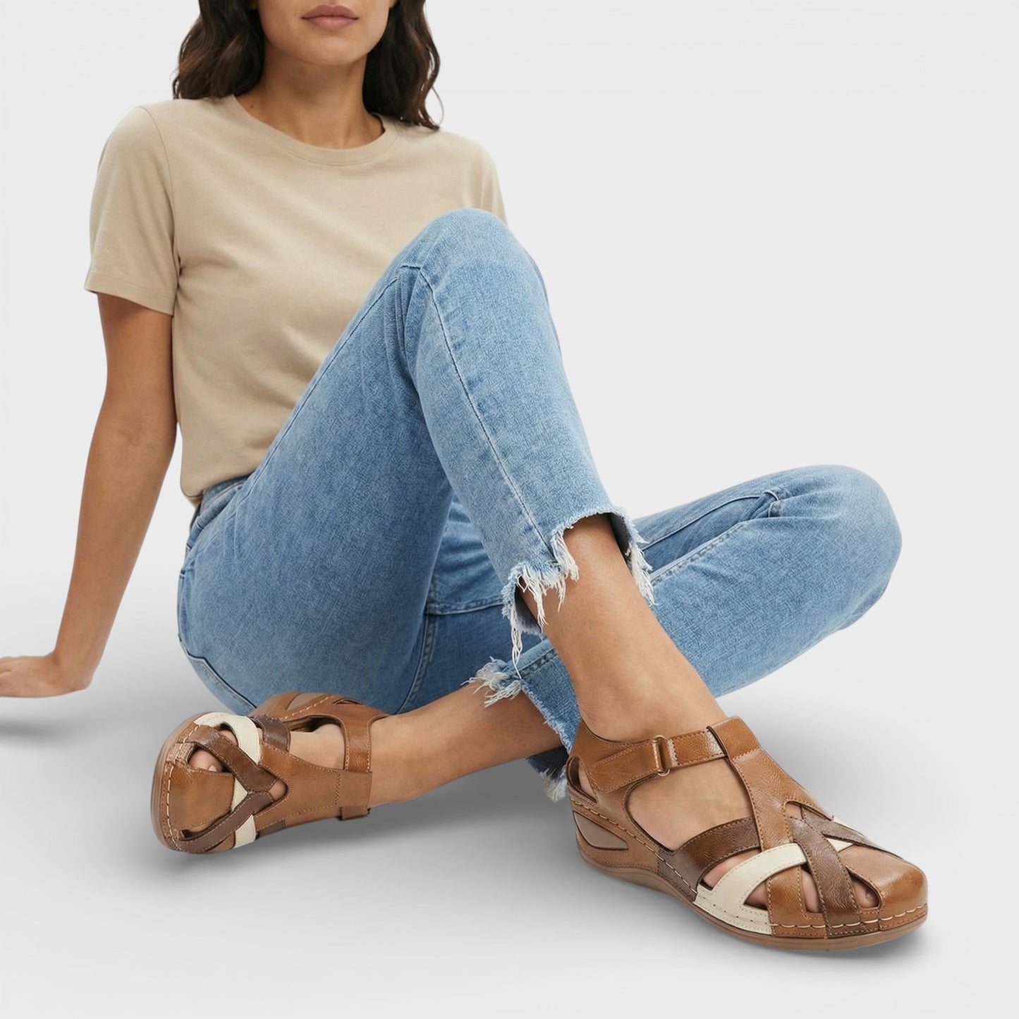 Nadia | Closed-Toe Strappy Sandals