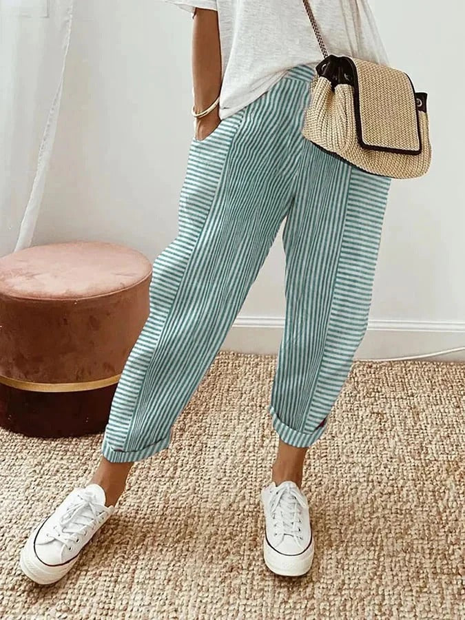 Sabine | Striped Drawstring Pants