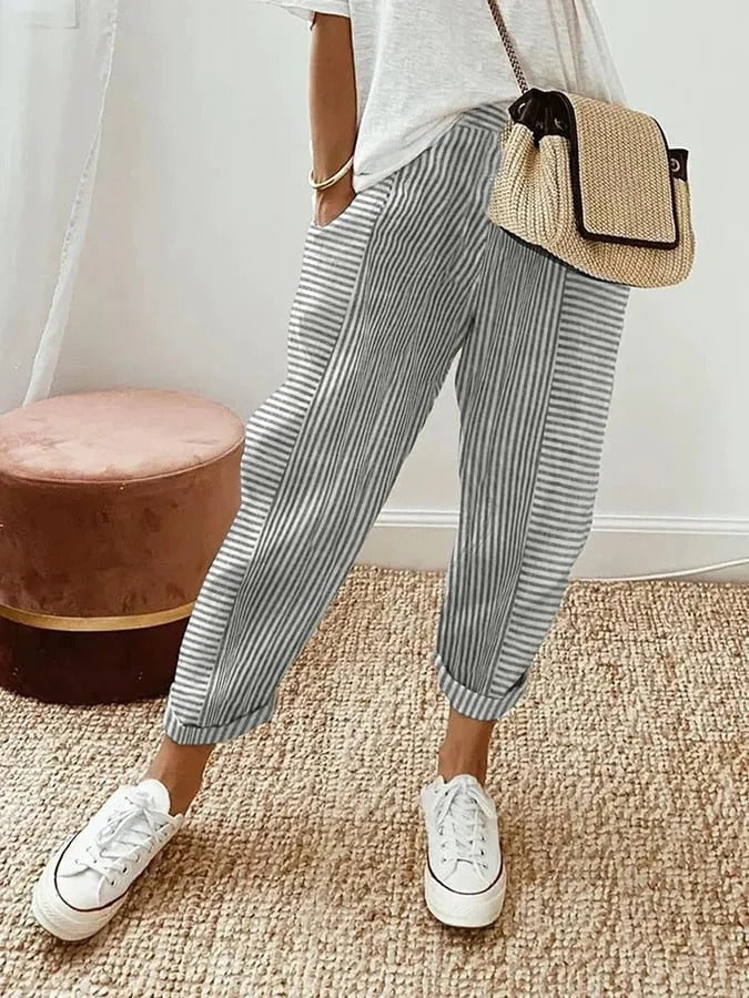 Sabine | Striped Drawstring Pants