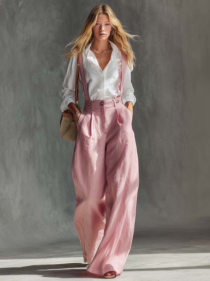 Gwendolyn | Wide Leg Suspender Overalls