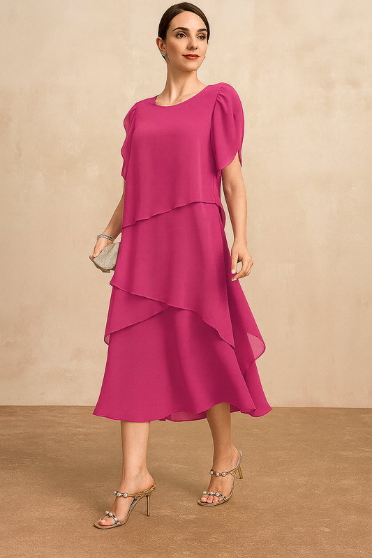 Antonia | Classic Flowing Chiffon Dress