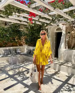 Marlowe | High-Waist V-Neck Mini Dress