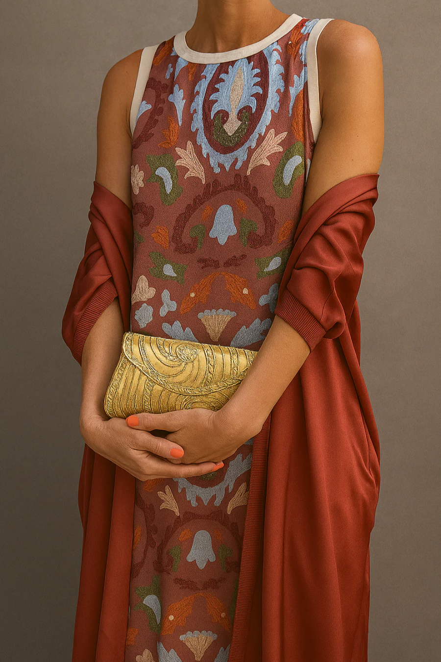 Nadine | Elegant Dress With Stole