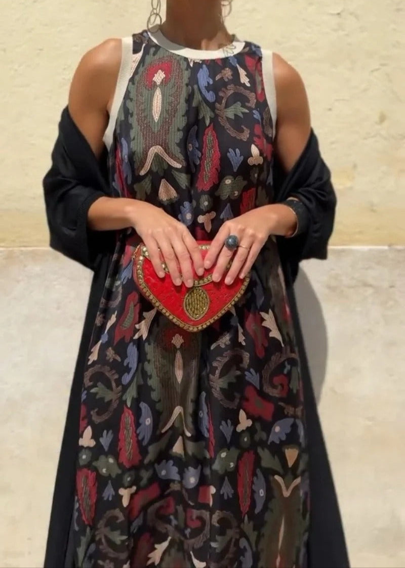 Cassandra | Elegant Dark Moon Dress With Stole