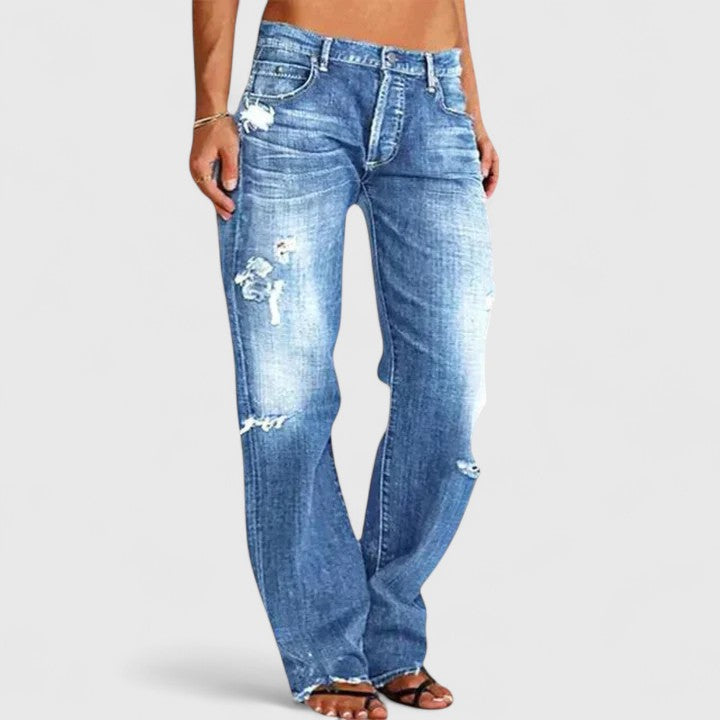 Sadie | Distressed Straight Leg Jeans