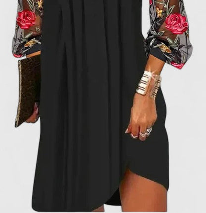 Donna | Sheer Sleeve Mini Dress