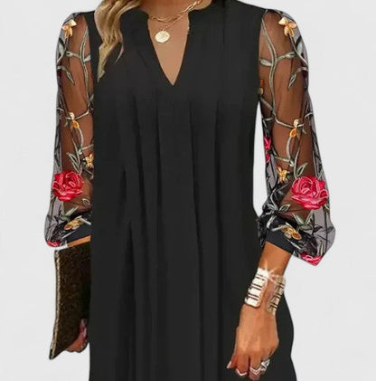 Donna | Sheer Sleeve Mini Dress