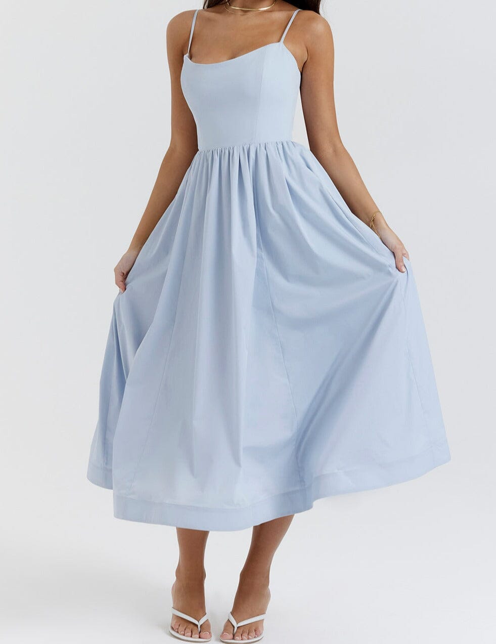 Paige | Elegant Dress with Skirt Detailing
