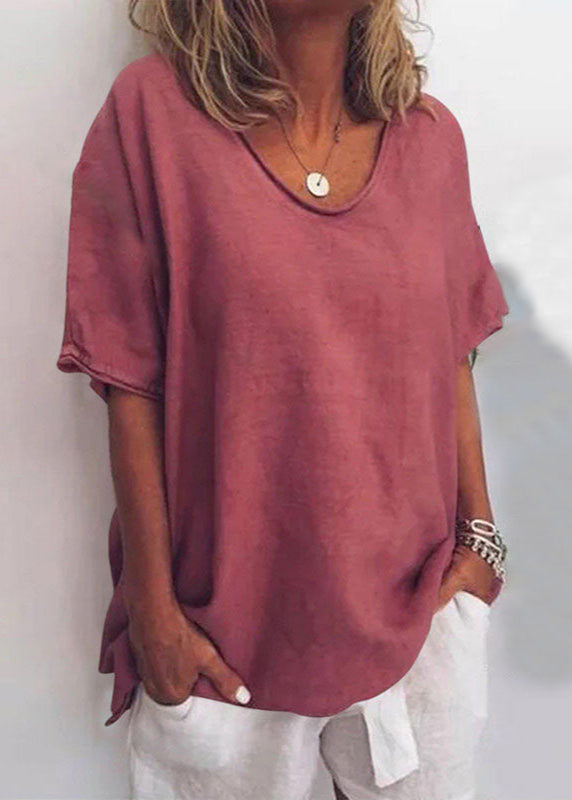Loose-fit blouse with a relaxed drape, front view