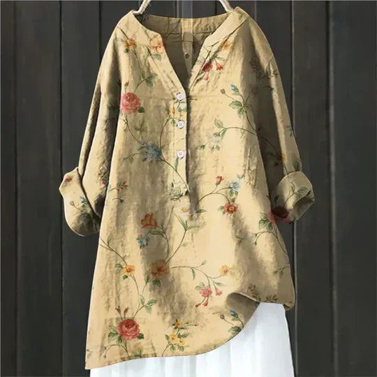 Floral tunic shown in a second colourway