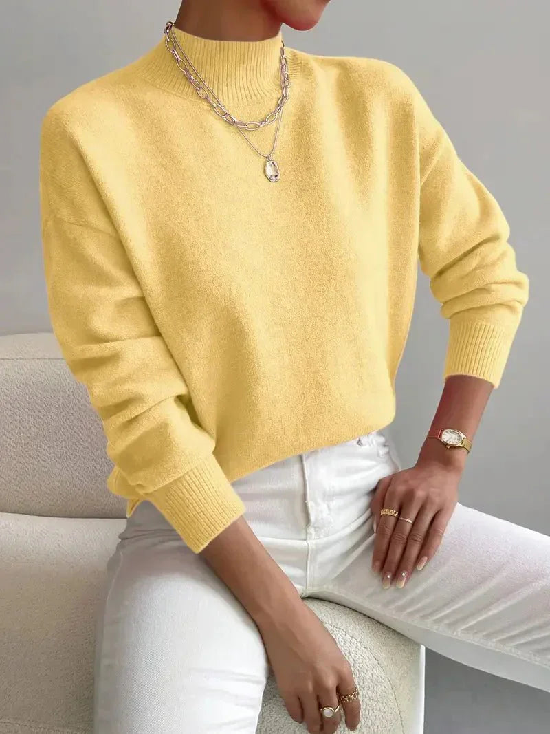 Turtleneck showing the collar close up