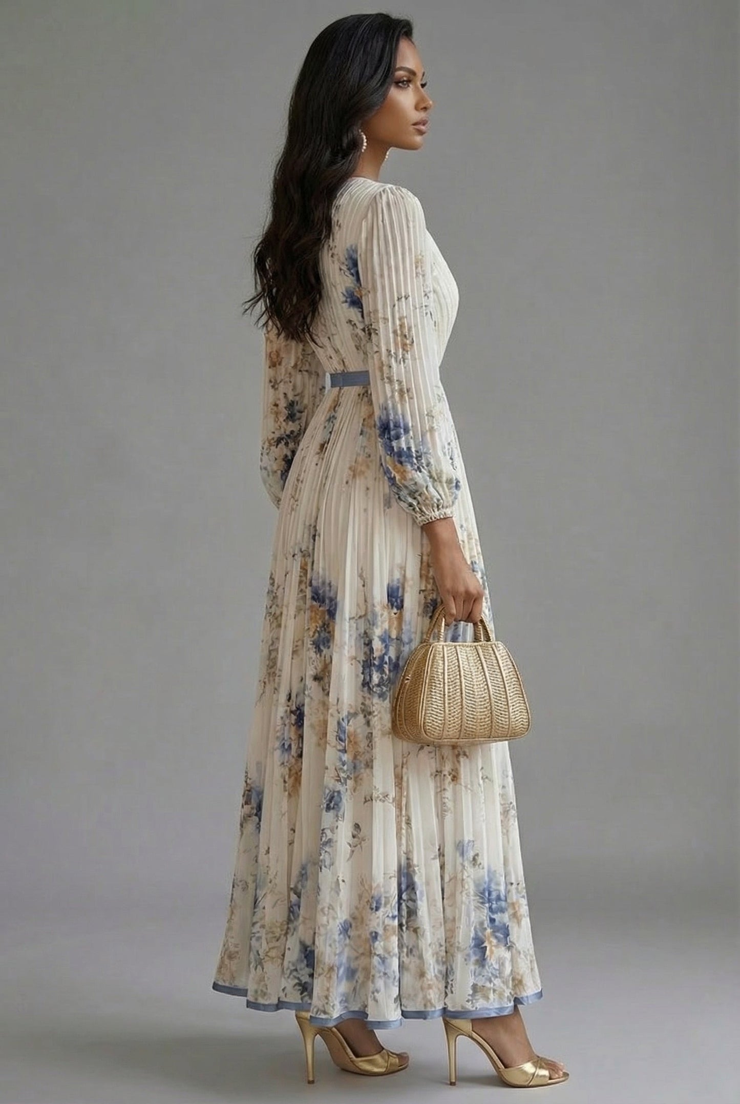 Rosalind | Floral Long-Sleeve Maxi Dress