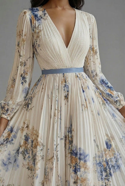 Rosalind | Floral Long-Sleeve Maxi Dress