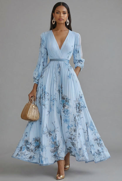 Rosalind | Floral Long-Sleeve Maxi Dress